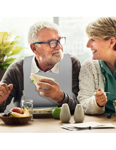 Babero de Silicona para Adultos FOMIYES - Impermeable y Ajustable 42x28cm