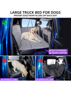 Extensor de Asiento Trasero para Camión TKYZ - Hamaca para Perros Gris 2