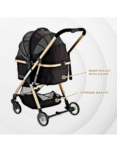 Carrito 3-en-1 para Mascotas Enzo, Plegable, 20.5 kg