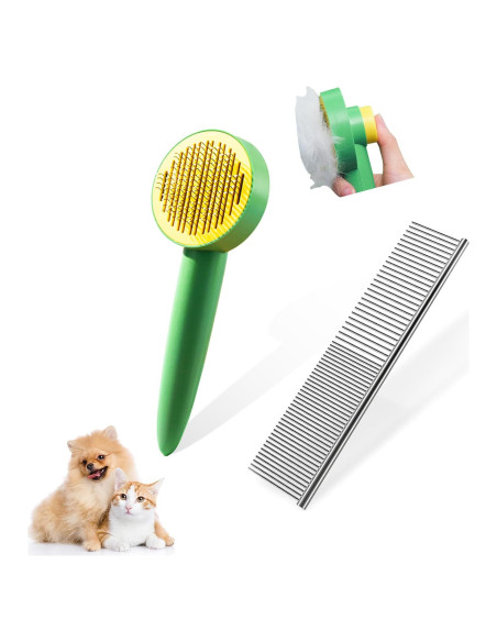 Kit de Aseo para Mascotas FOR-HI 2PCS Cepillo y Peine