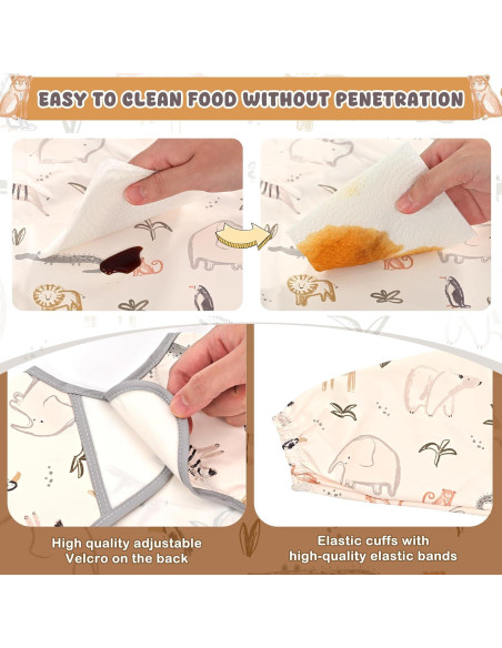 Babero Impermeable Little Dimsum con Mangas Largas para Bebés