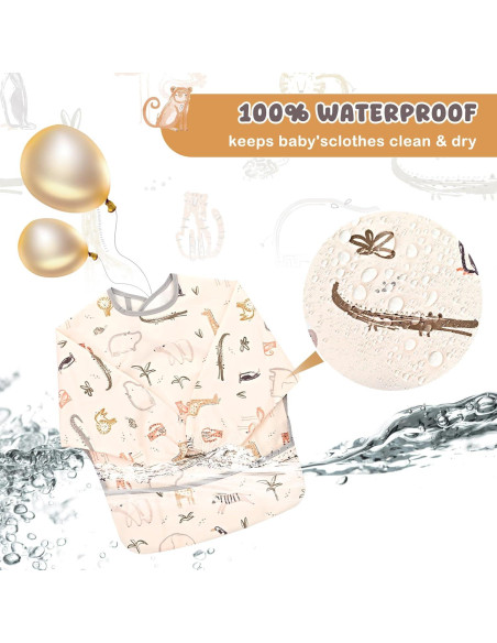 Babero Impermeable Little Dimsum con Mangas Largas para Bebés