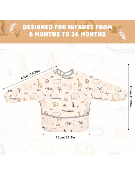 Babero Impermeable Little Dimsum con Mangas Largas para Bebés