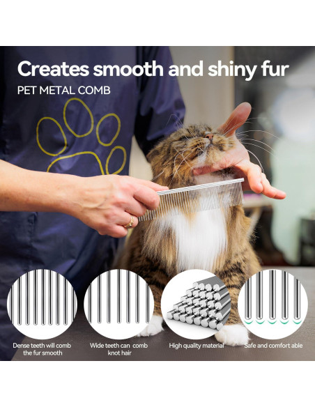 Kit de Aseo para Mascotas FOR-HI 2PCS Cepillo y Peine