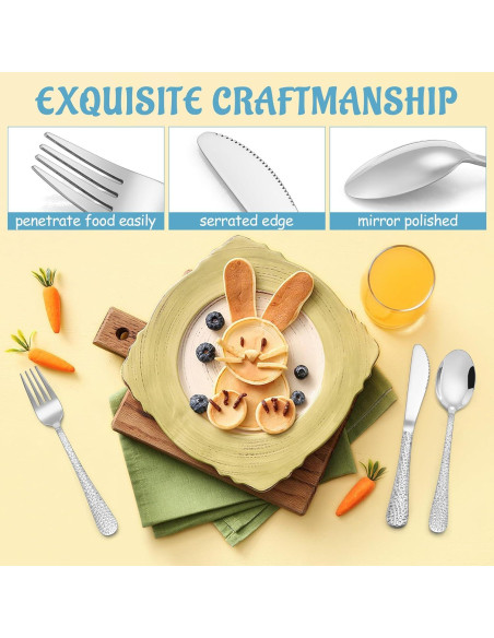 Utensilios de Acero Inoxidable E-far para Niños 12 Piezas