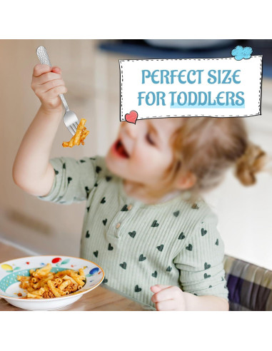 Utensilios de Acero Inoxidable E-far para Niños 12 Piezas