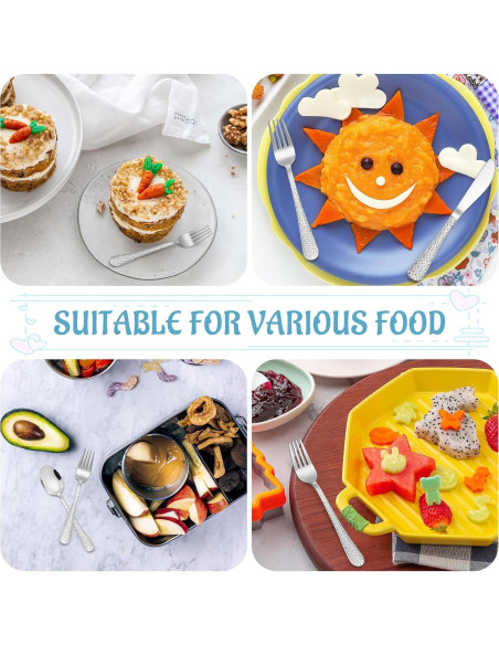 Utensilios de Acero Inoxidable E-far para Niños 12 Piezas