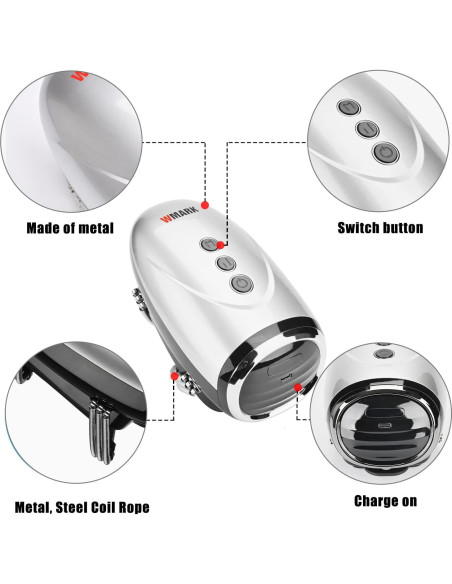 Masajeador de Mano Inalámbrico Colorski 2600mAh Plata