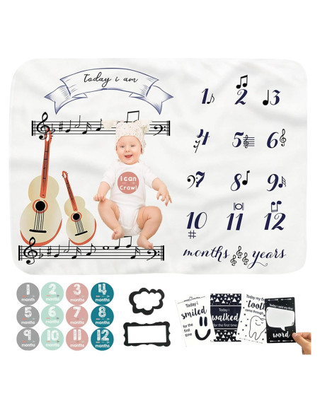 Manta de Hitos Mensuales HonsMone 152x102cm Suave Poliéster
