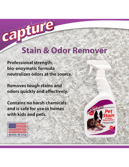 Neutralizador de Manchas Capture 32oz - Spray para Alfombra y Madera
