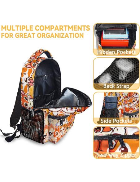 Mochila Escolar UNIKITTY Zorro con Caja de Almuerzo 3 en 1