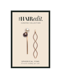 Pasadores Esféricos de Oro y Perla FROMM - 2 Unidades