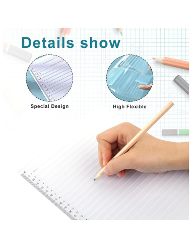 Plantilla de línea recta MOZEAT LENS 29.5x20.5cm PVC