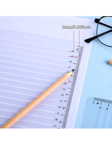 Plantilla de línea recta MOZEAT LENS 29.5x20.5cm PVC