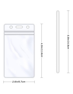 Oomcu Etiquetas de Equipaje Transparentes 60 Piezas PVC 2