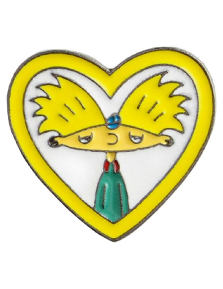 Pin de Esmalte Hey Arnold Corazón Metal 2.54 cm Unisex