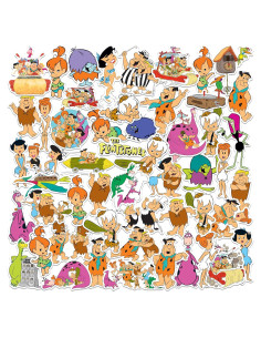 Calcomanías grandes de vinilo Los Picapiedra - 50 unidades