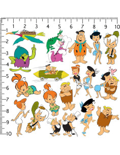 Calcomanías grandes de vinilo Los Picapiedra - 50 unidades 2