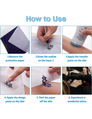 Papel de Transferencia para Tatuajes Combofix A4 - 50 Hojas