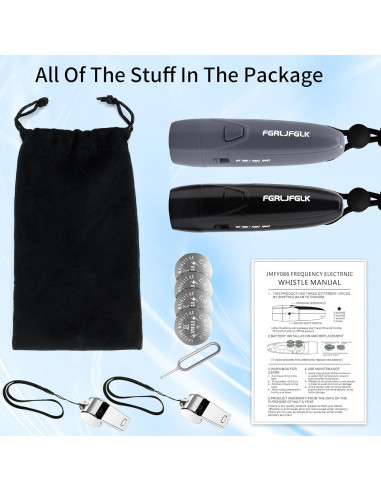 Silbato Electrónico FGRLJFGLK 2 Piezas 125dB ABS Negro Gris