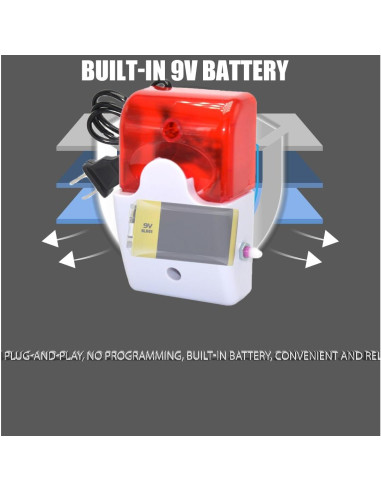 Alarma de Corte de Energía Lelukee 120Db Ajustable con Luz