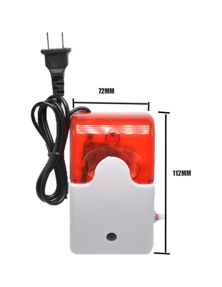 Alarma de Corte de Energía Lelukee 120Db Ajustable con Luz