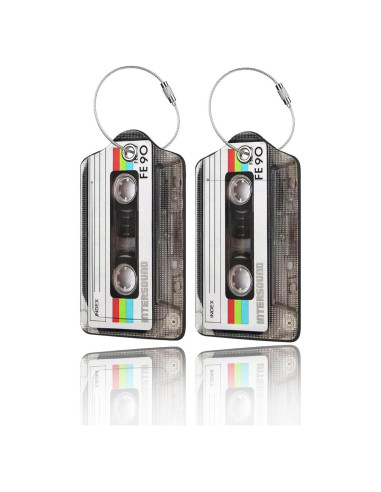 Etiquetas de Equipaje GACCAP 2 Pcs Cuero Retro con Privacidad