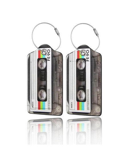Etiquetas de Equipaje GACCAP 2 Pcs Cuero Retro con Privacidad Etiquetas de Equipaje GACCAP 2 Pcs Cuero Retro con Privacidad