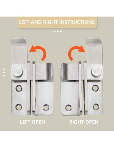 Pestillos de Puerta Bwintech Acero Inoxidable 6.1 cm 4 Pcs