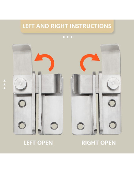 Pestillos de Puerta Bwintech Acero Inoxidable 6.1 cm 4 Pcs