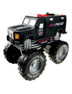 Coche de Policía Dazmers Monster Truck con Luces y Sonido