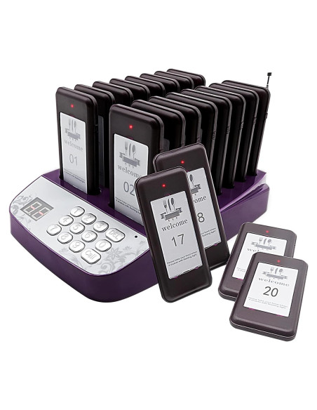 Sistema de Buzzer de Restaurante Daytech 20 Pagers 433MHz