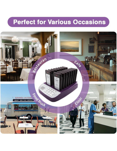 Sistema de Buzzer de Restaurante Daytech 20 Pagers 433MHz