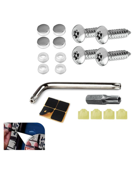 Kit de Tornillos Antirrobo para Placas de Licencia Ferianl M6