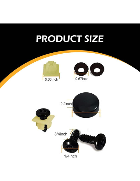 Kit de Tornillos Antirrobo para Placas de Licencia Ferianl M6
