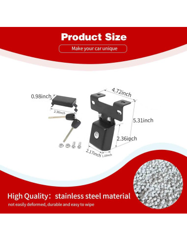 Cerraduras de Capó Antirrobo PDKLIN para Jeep Wrangler JK 2007-2017