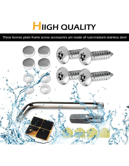 Kit de Tornillos Antirrobo para Placas de Licencia Ferianl M6