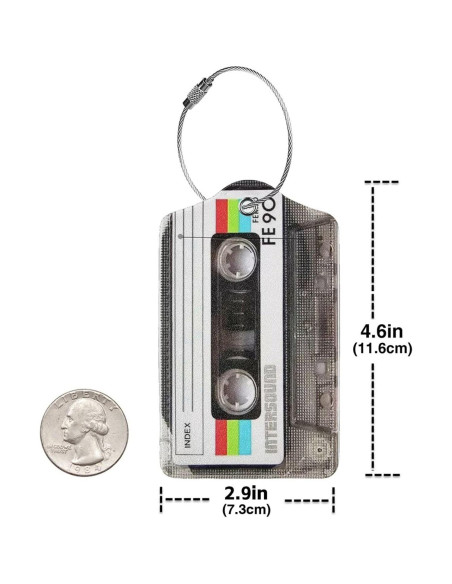 Etiquetas de Equipaje GACCAP 2 Pcs Cuero Retro con Privacidad Etiquetas de Equipaje GACCAP 2 Pcs Cuero Retro con Privacidad