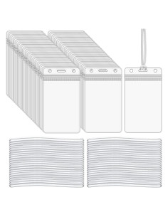 100 Soportes de Etiquetas Transparentes WYOMER con Correas