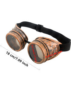 Paquete de 4 Gafas Steampunk Vintage SGBETTER Cobre Rojo 2
