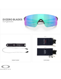 Gafas de Sol Oakley Evzero Blades OO9454 Hombres Acero Prizm Zafiro 2