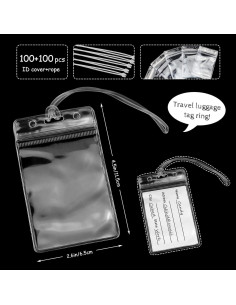 100 Soportes de Etiquetas Transparentes WYOMER con Correas 2