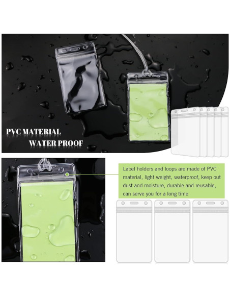 100 Soportes de Etiquetas Transparentes WYOMER con Correas