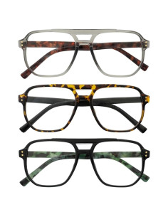 Gafas de lectura aviador 1.0 con bloqueo luz azul - 3 unidades