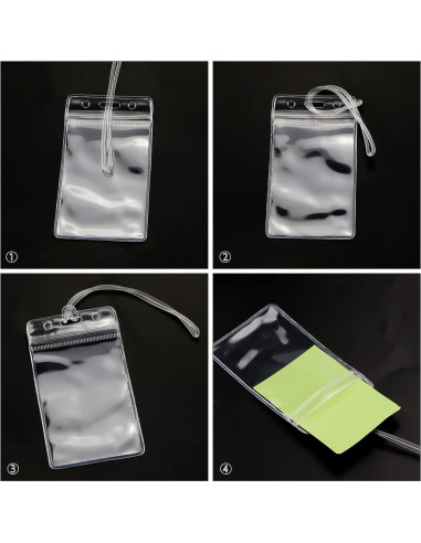 100 Soportes de Etiquetas Transparentes WYOMER con Correas