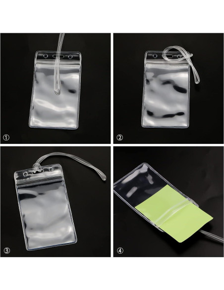 100 Soportes de Etiquetas Transparentes WYOMER con Correas