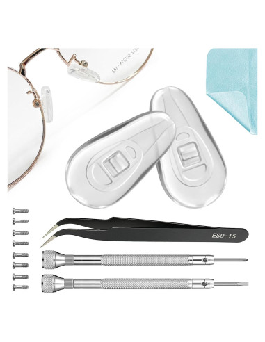 5 Pares Almohadillas de Silicona Ptslkhn para Gafas - Antideslizantes
