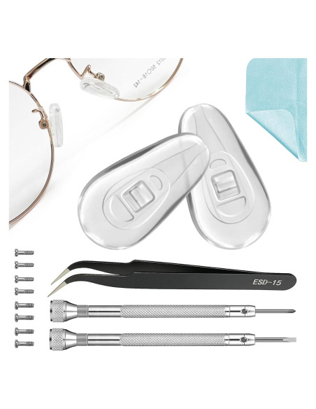 5 Pares Almohadillas de Silicona Ptslkhn para Gafas - Antideslizantes