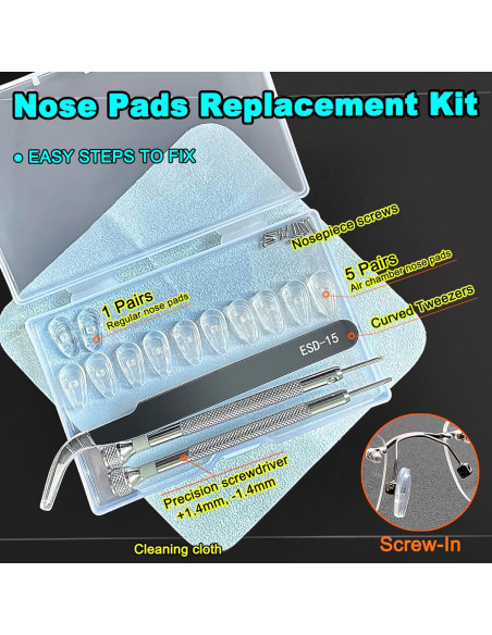 5 Pares Almohadillas de Silicona Ptslkhn para Gafas - Antideslizantes