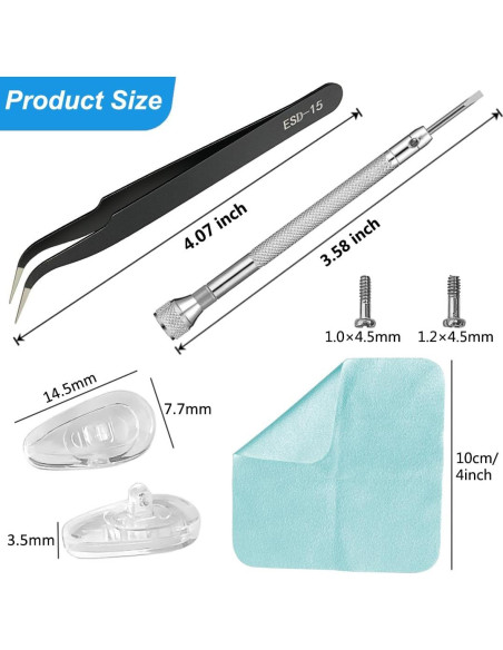 5 Pares Almohadillas de Silicona Ptslkhn para Gafas - Antideslizantes